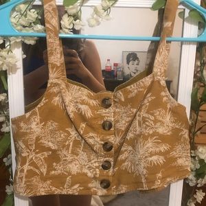 Button up crop top